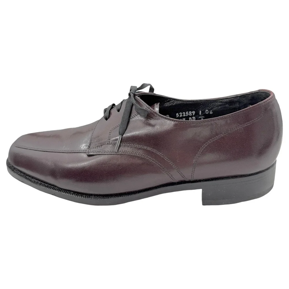 Florsheim Burgundy Leather Apron Toe Dress‎ Shoes Size 8.5 Vintage Classic